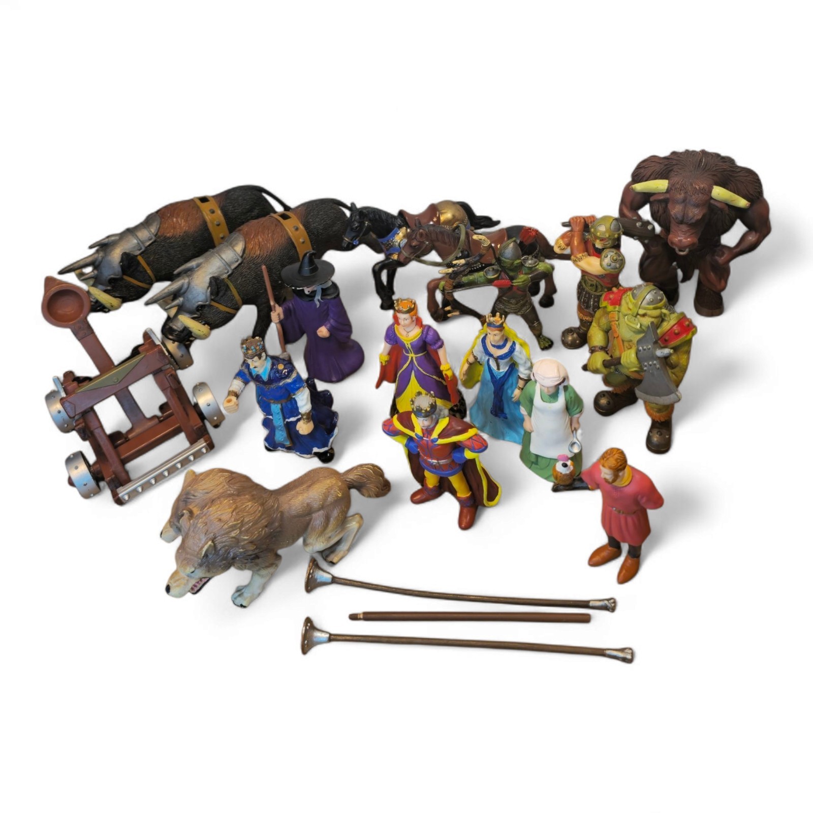 LOTTO LAVORO FIGURE ELC TOWER OF DOOM FANTASY MITICO ORCO CATAPULTA REGINE 