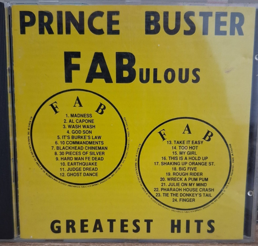 PRINCE BUSTER FABulous greatest hits CD on SEQUEL EX- ska rocksteady
