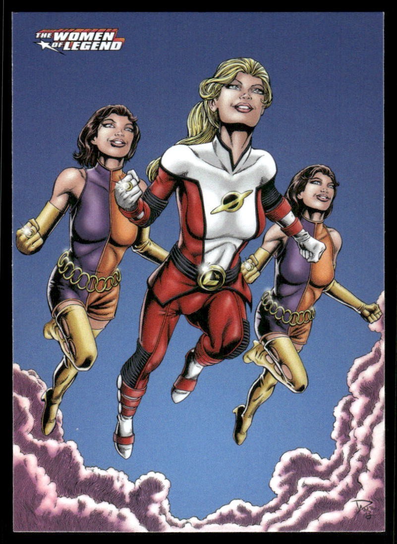 Carta Saturn Girl Duplicate Damsel 2013 Cryptozoic DC Women of Legend #54 (NM)