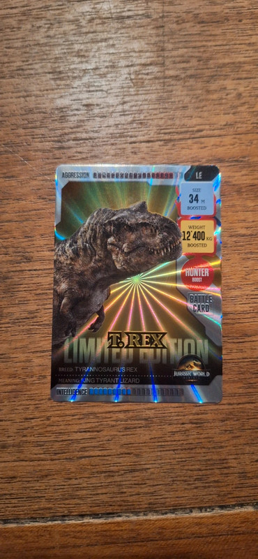 Carte LE jurassic world