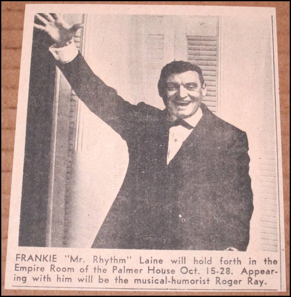 1963 Frankie Laine foto ritaglio giornale 3,75"x4,25" cantante Mr. Ritmo Vintage