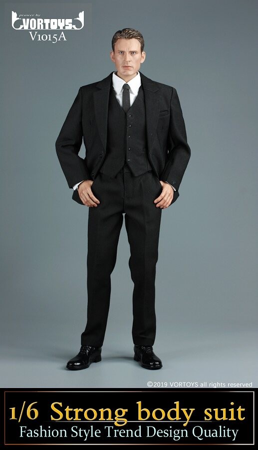 Set tuta da lavoro 1/6 uomo nera V1015 B per personaggio 12" PHICEN M31 M32 M33