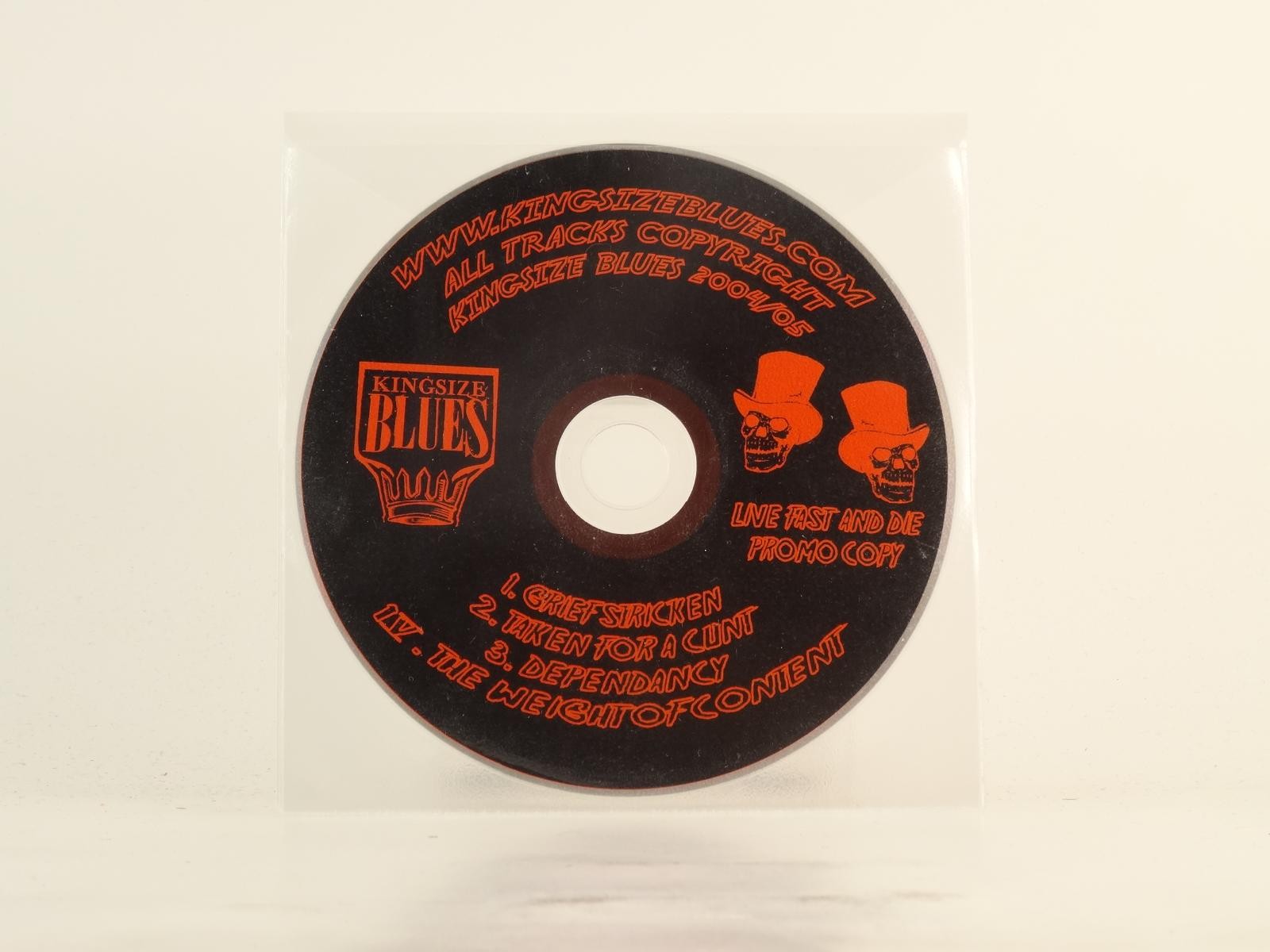 LIVE FAST AND DIE YOUNG GRIEF STRICKEN (E4) 4 Track Promo CD Single plus Plastic