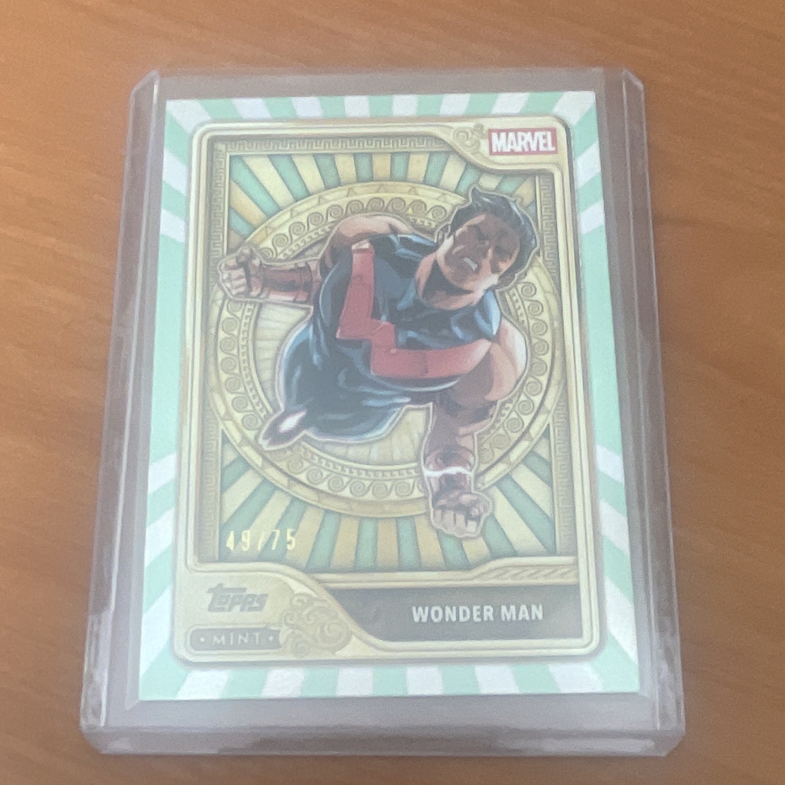Topps 2026 Topps Mint Marvel Wonder Man #86 In Marvel We Trust Gold /75