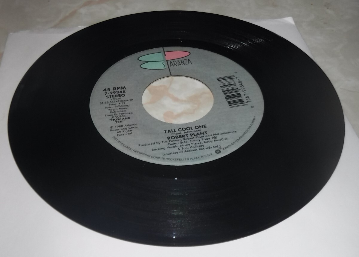 Robert Plant  Tall Cool One  55rpm  7" record 1988  EX