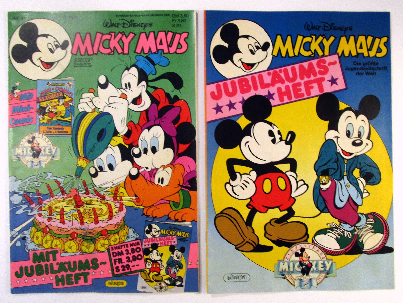 Topolino confezione doppia quaderno # 44/ 1988 con quaderno anniversario Sixty Years Ehapa Editore