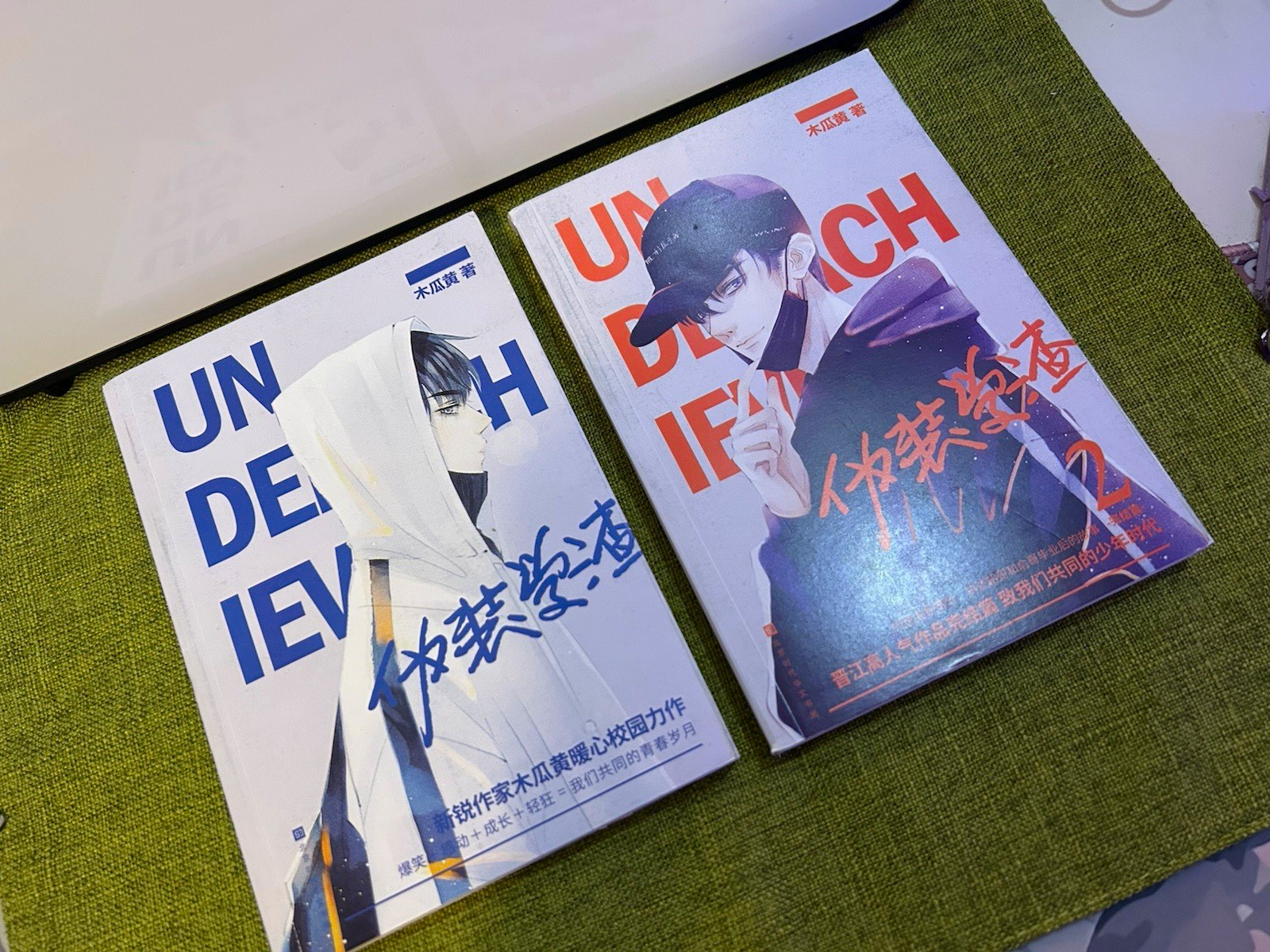 Wei Zhuang Xue Zha 伪装学渣 romanzo Mu Gua Huang manga set volume 1-2 cinese