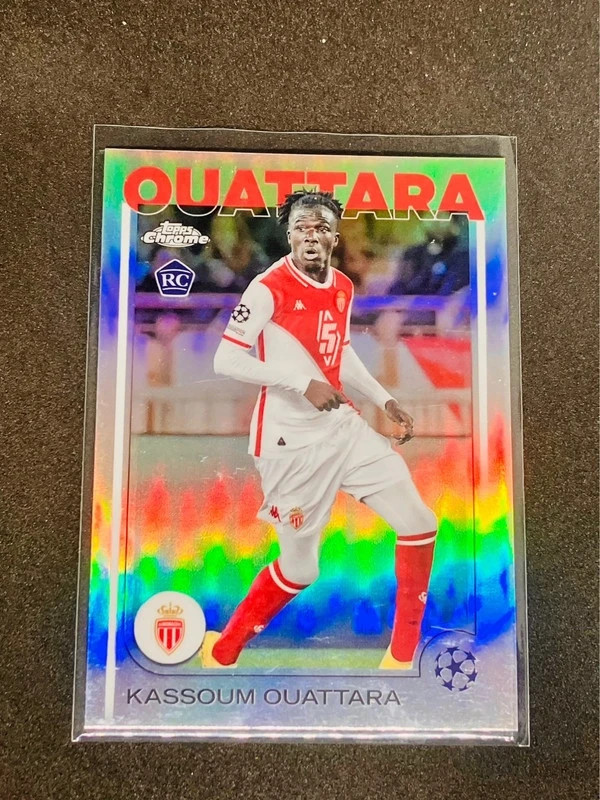 2024-25 Topps Chrome Uefa UCC - Kassoum Ouattara Monaco Refractor Rookie Card RC