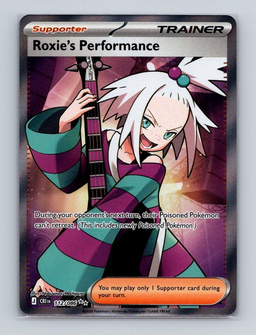 Roxie's Performance 112 Pokemon Chaos Rising Full Art Ultra Rare Card NM+ (a)
