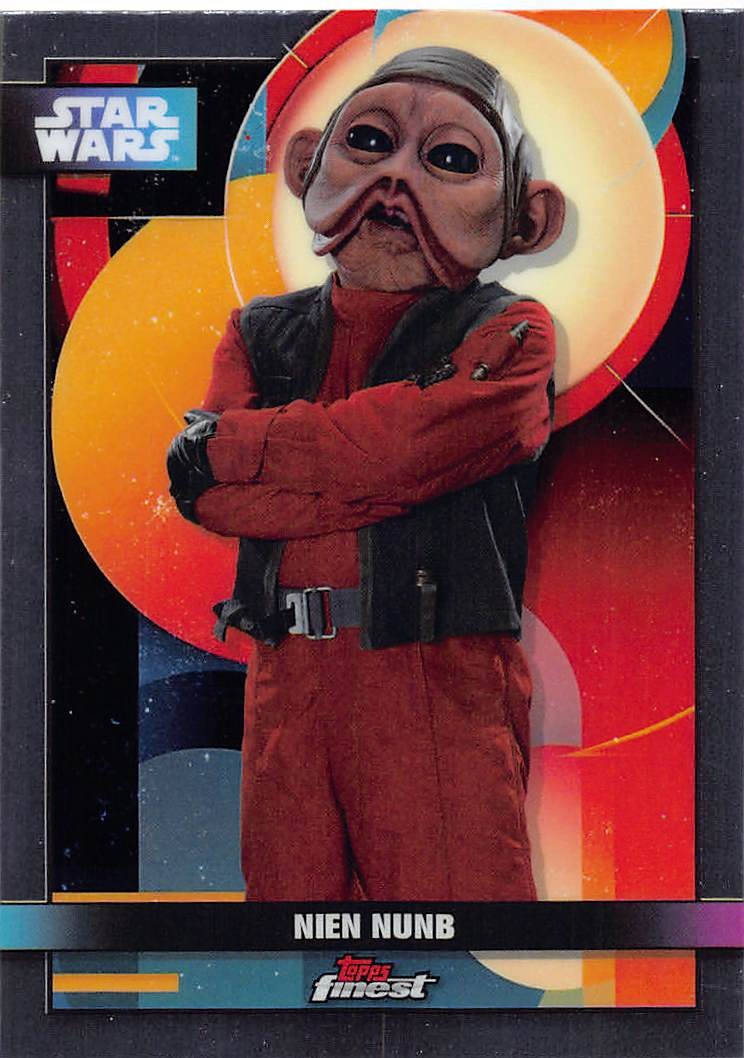 2025 Topps Star Wars Avamposto contrabbandieri - Base Finest #F-41 Nien Nunb