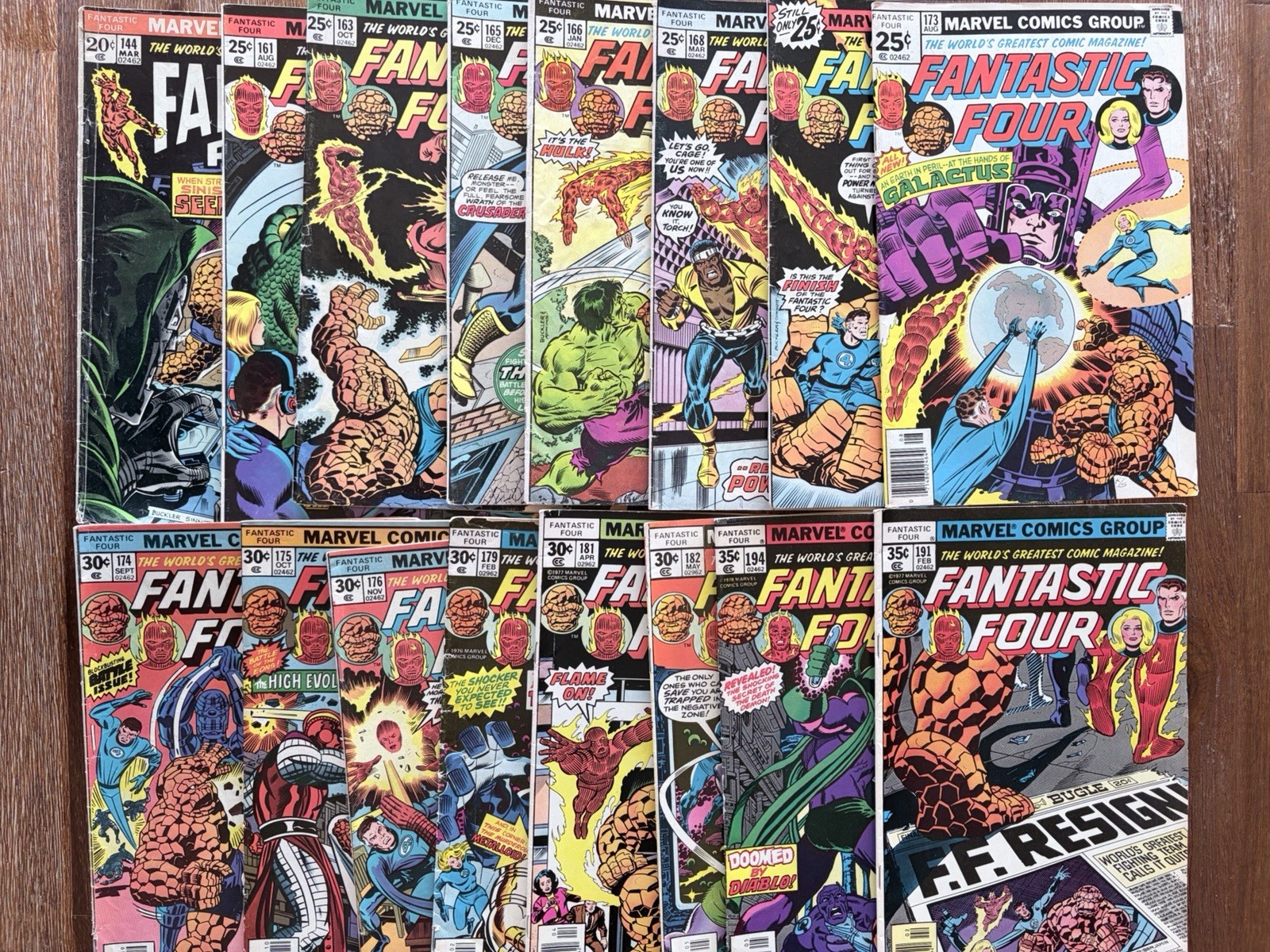 Fantastic Four Lot of 16 w/ #144, 165, 166, 168, 175 (1973-1978)