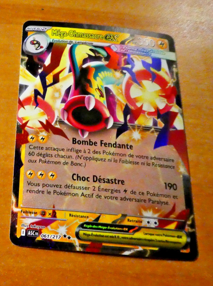 POKEMON CARD HOLO CARTE Méga-Ohmassacre EX 061/217 Héros Transcendants ASC FR M