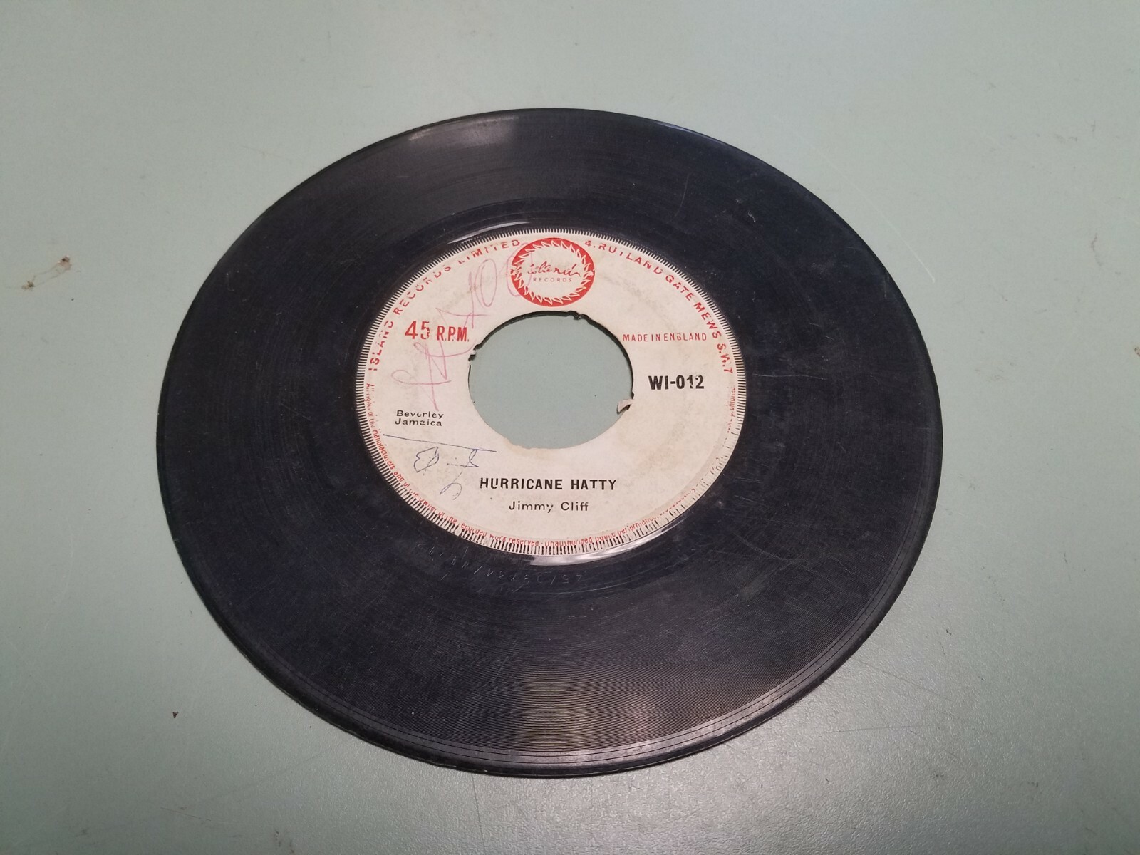 Vintage Jimmy Cliff  Dearest Beverly / Hurricane Hatty  7" Vinyl Single 1962