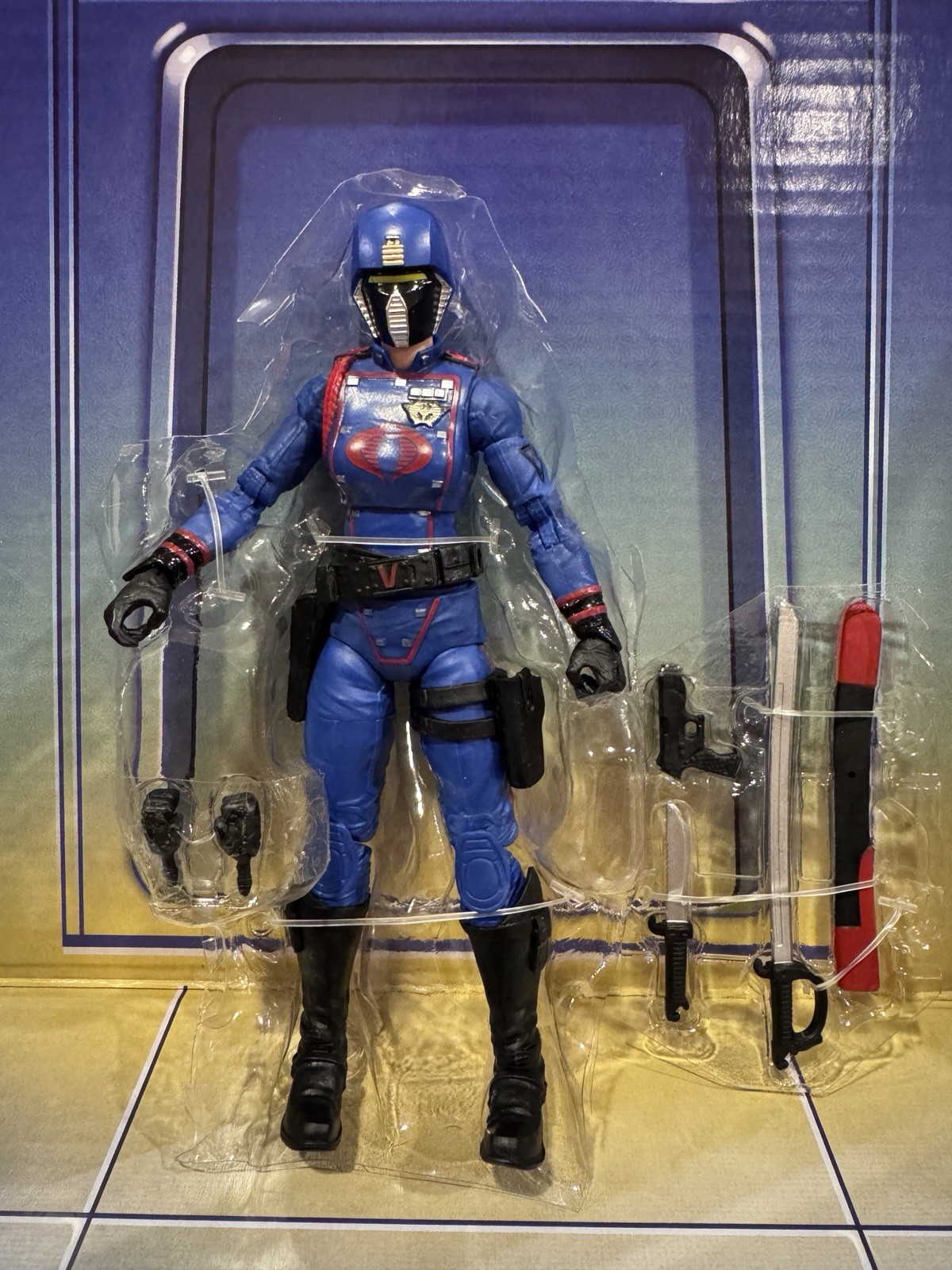 GI Joe Classified SDCC Comic Con Cobra BLU protezione cremisi femminile *SCIOLTA*