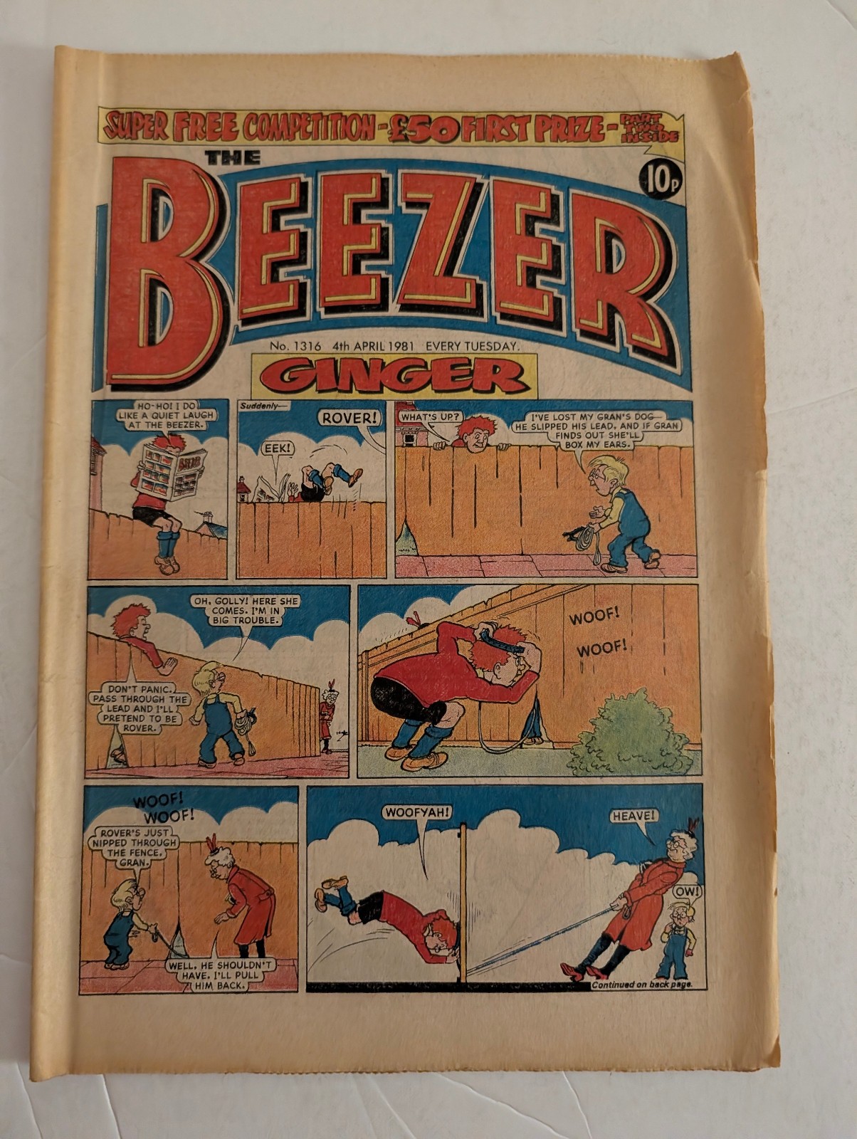 The Beezer Comic No 1316, April 4th 1981.