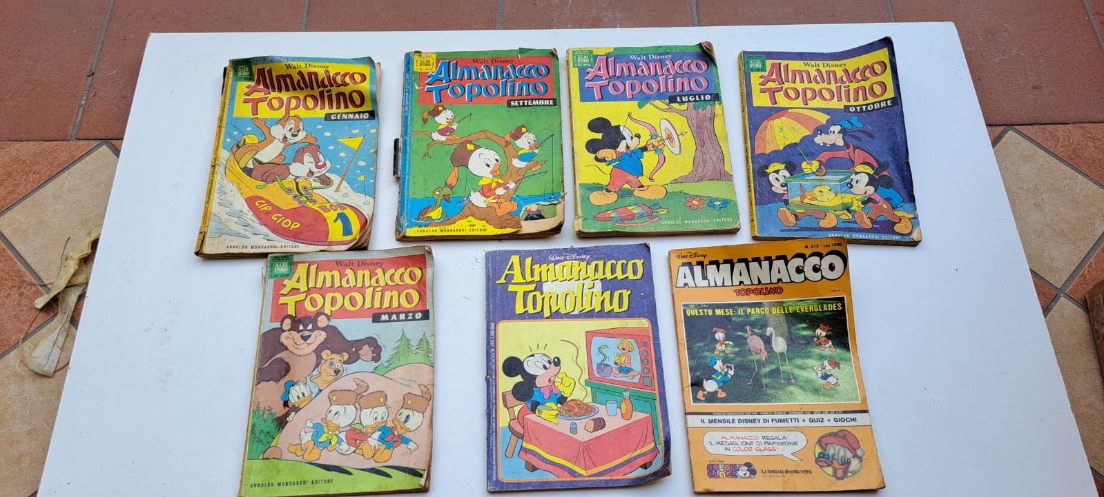 Almanacco Topolino" – Edizioni Mondadori – Vintage anni 70/80 Lotto 6 Albi 