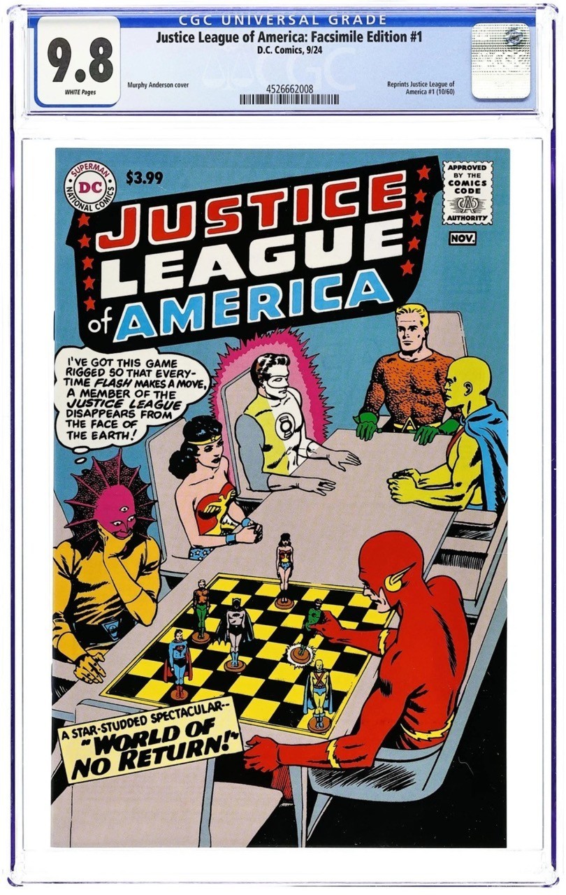 Justice League of America Facsimile Edition #1A 2024 – CGC 9.8 Comic Book