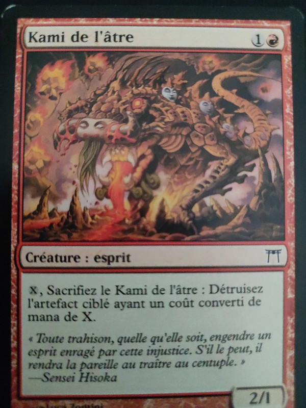 Carte Magic the gathering kami de l'âtre