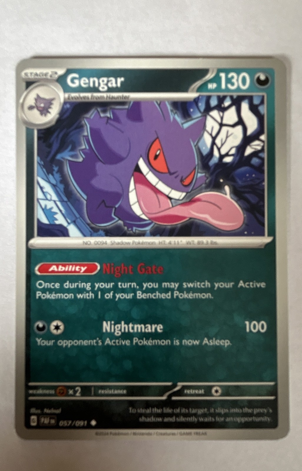 Gengar 057/091 SV: Paldean Fates Pokemon regolare
