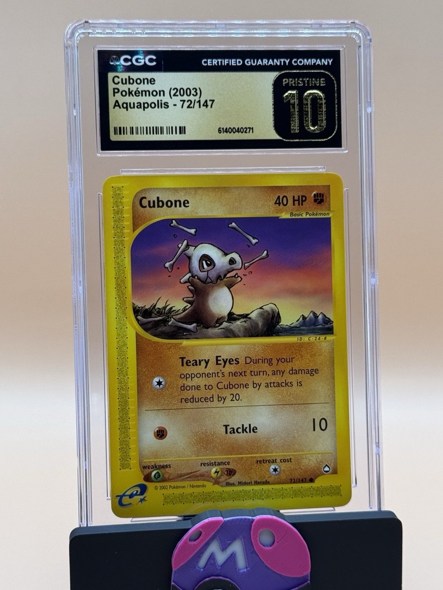 Cubone Aquapolis 72/147 CGC Pristine 10