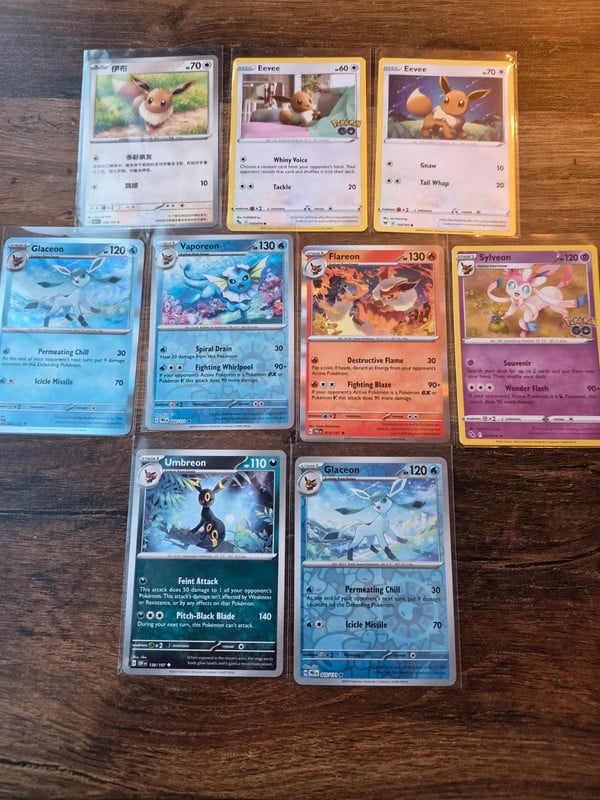 Pokemon eevee evolution kaarten