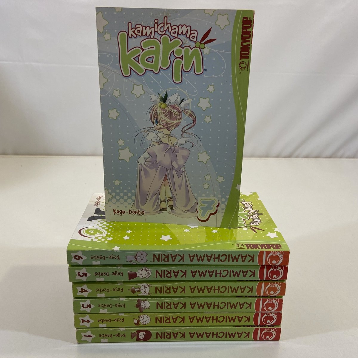 Lotto manga action romance Koge Donbo Kamichama Karin 7 volumi TPB Tokyopop