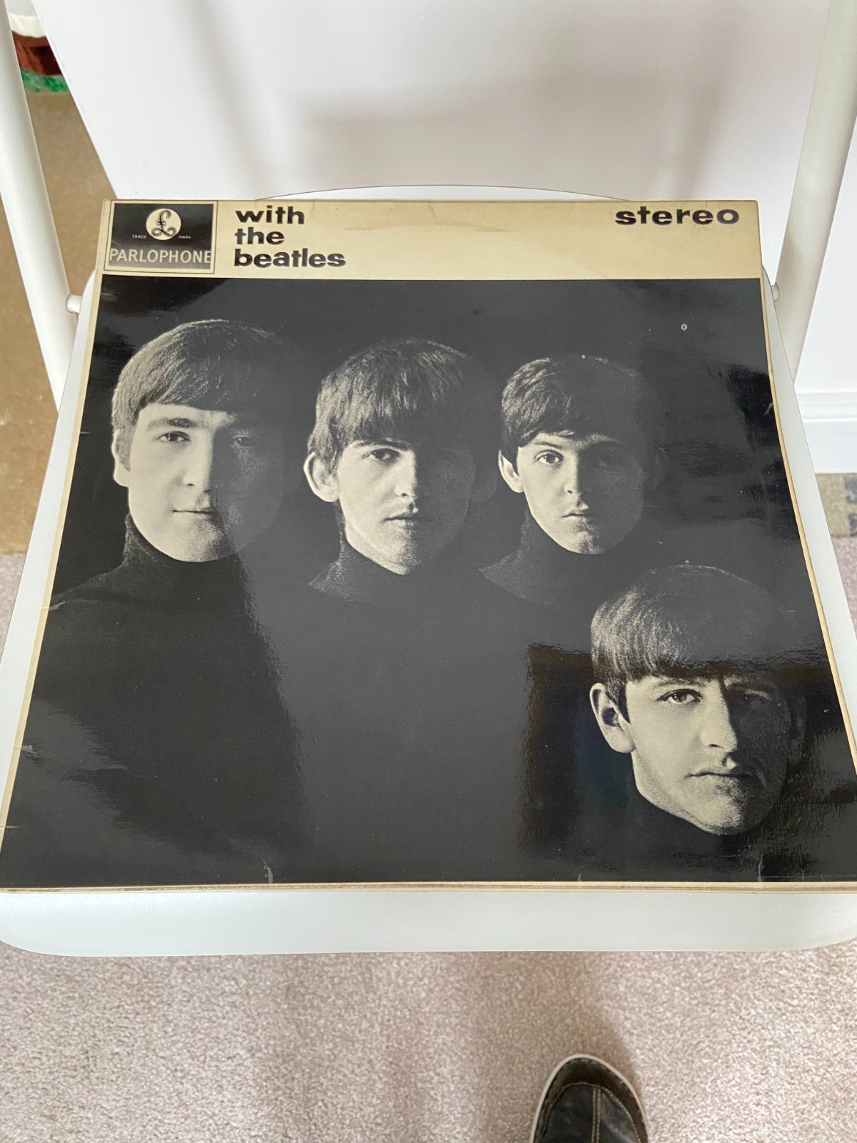Beatles 'With the Beatles' vinyl lp vinyl in good cond. wear and tear on sleeve
