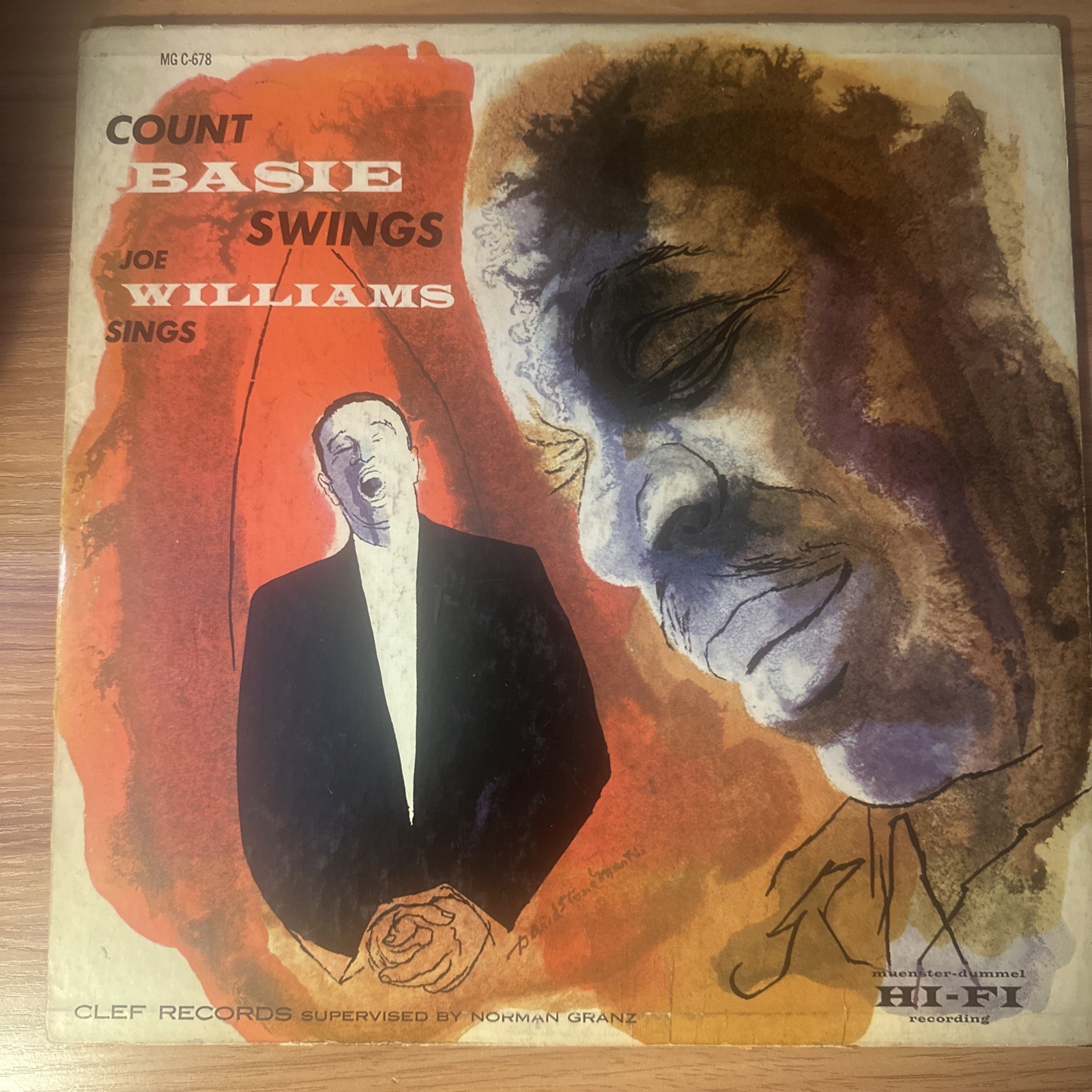 Count Basie Swings Joe Williams Sings LP Clef Records VG+