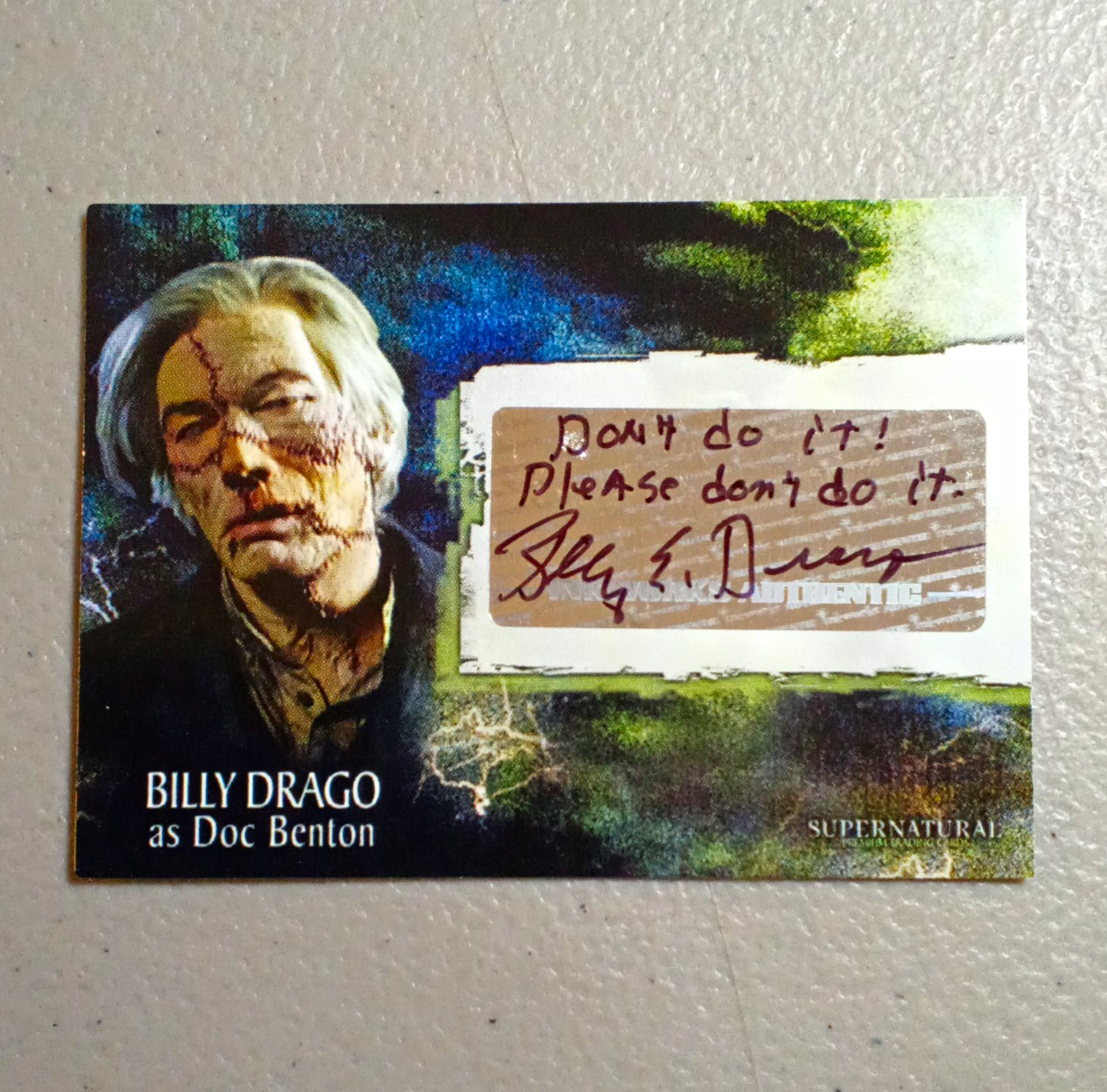 Carte collezionabili Supernatural Premium Billy Drago Doc Benton autografo A-25 2008