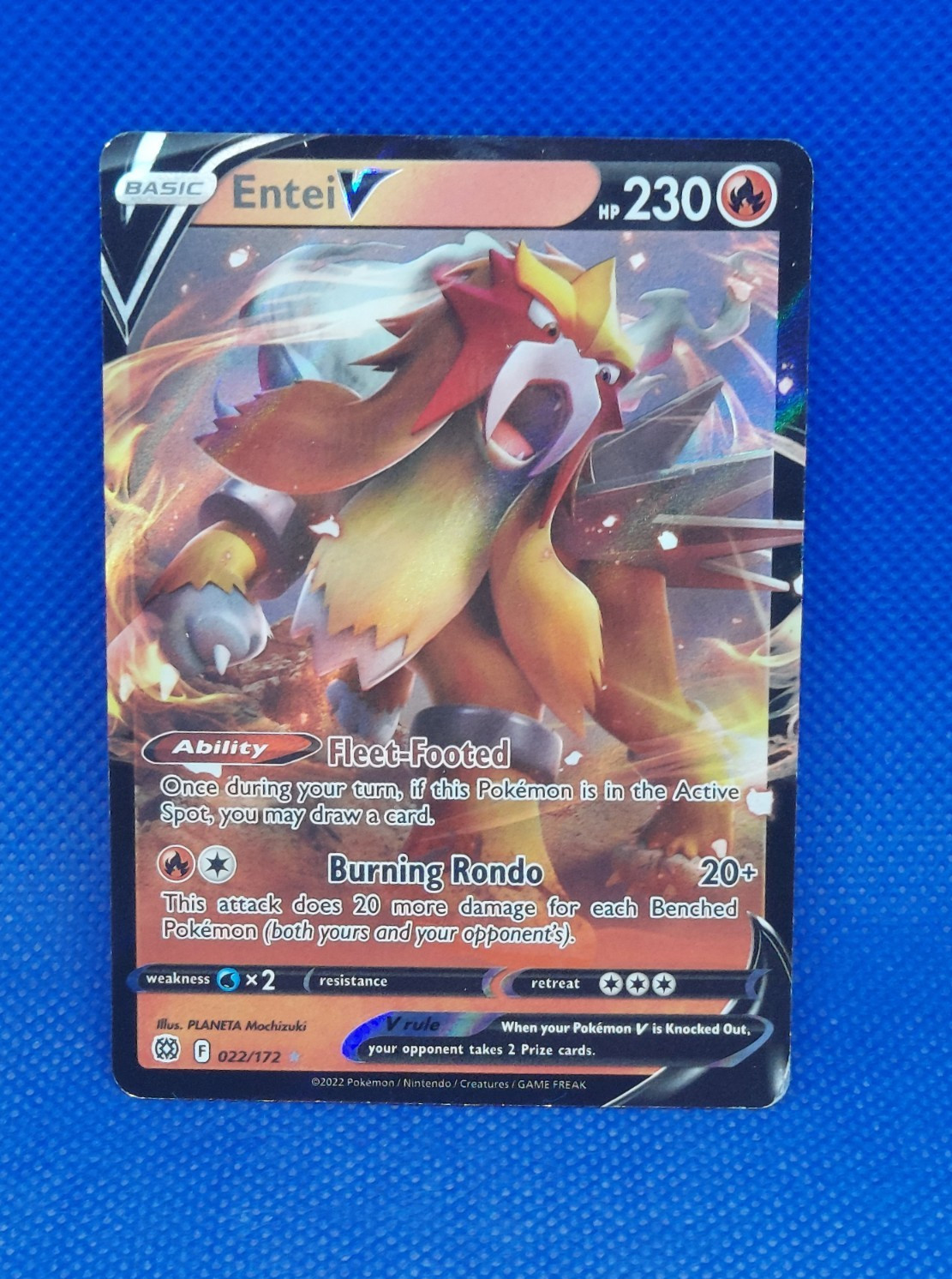 Pokemon Entei V Stelle Brillanti 2022 022/172 Ultra Raro
