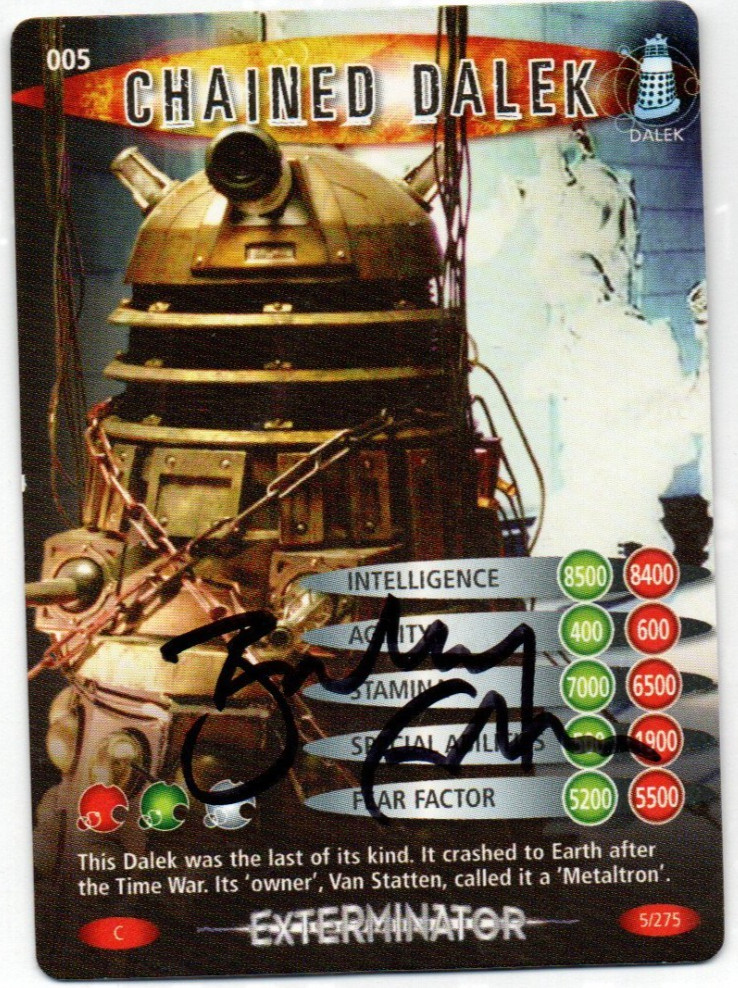 Doctor Who Trading Card Battles in Time #005 Signed by BARNABY EDWARDS