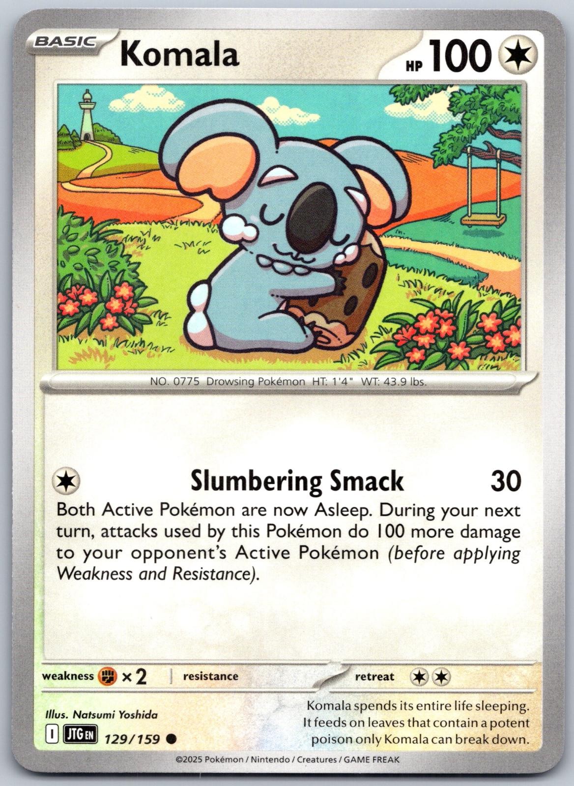 Komala 129/159 Pokemon Comune Quasi Nuovo Viaggio Insieme