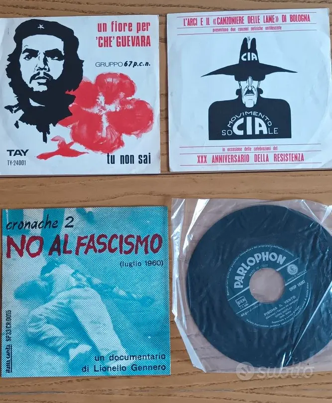 N. 3 VINILI POLITICI ITALIANI 45 GIRI ANNI ’60-‘70