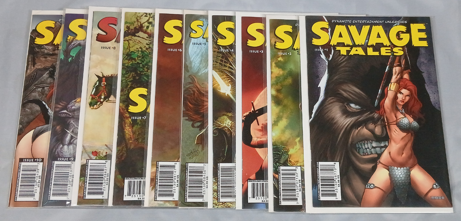 Savage Tales #1-10 Complete Set Dynamite Entertainment NM Unread Bagged Boarded
