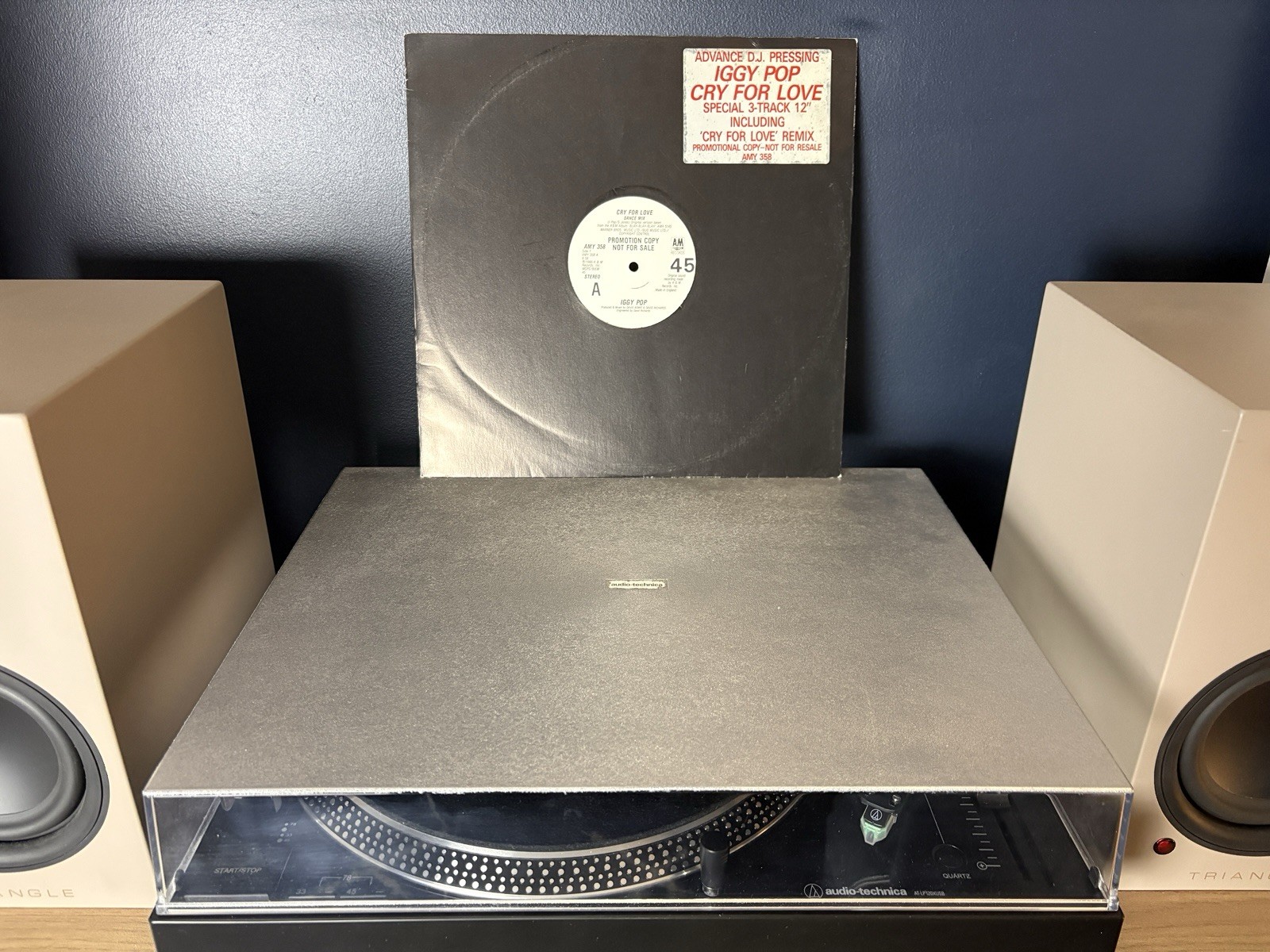 Iggy Pop Cry Of Love UK 1986 12” Promo Vinyl Record NM/VG+