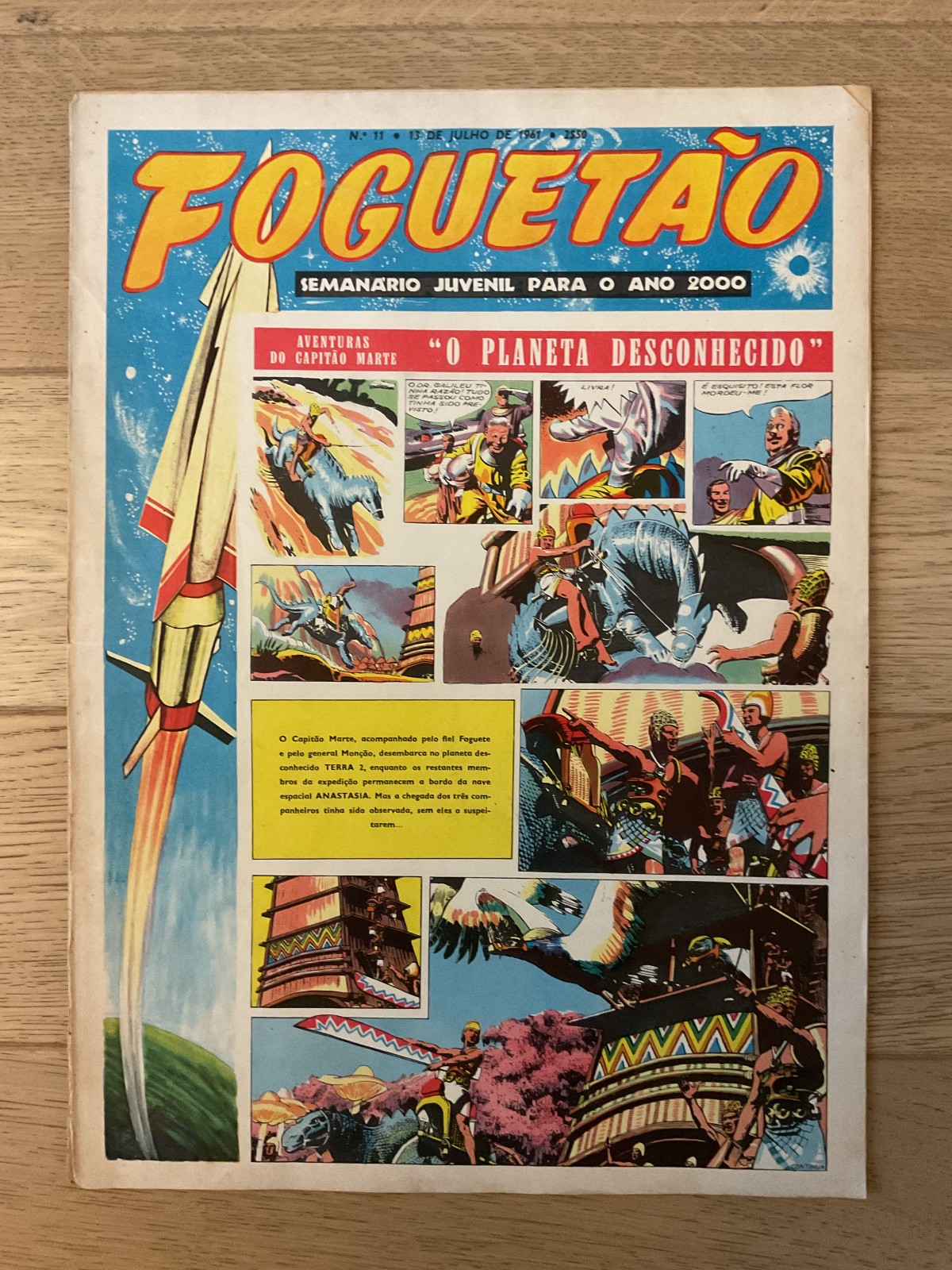 Très rare Magazine Portugais Foguetao 1961 num 11 Tintin Astérix