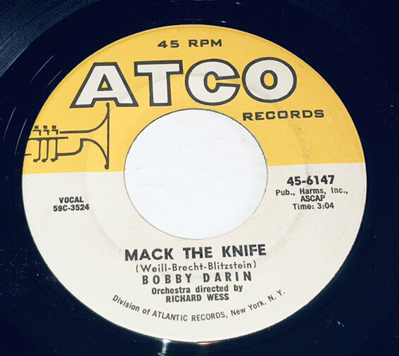 Bobby Darin Mack The Knife / Was There A Call For Me 45 Rpm 7” 232D