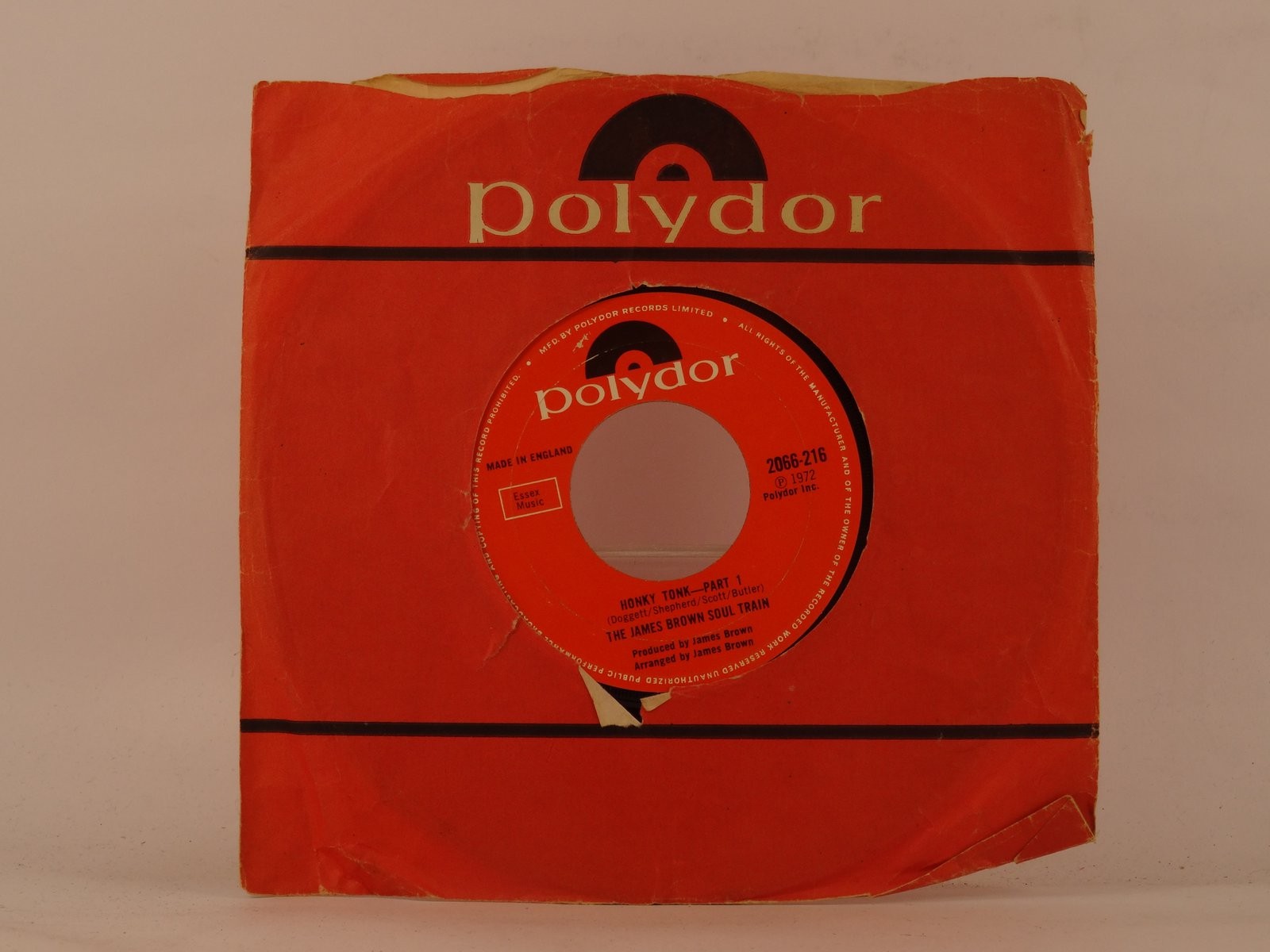 THE JAMES BROWN SOUL TRAIN  HONKY TONK (PART 1) (99) 2 Track 7" Single including