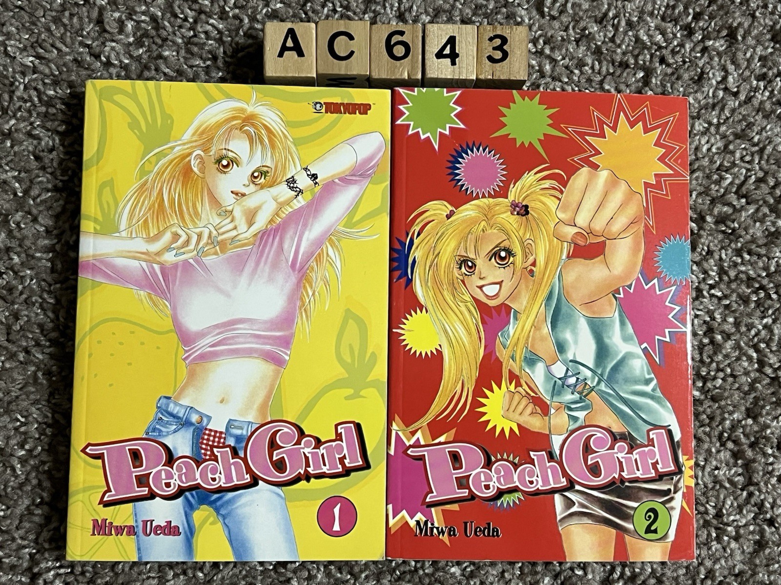 Peach Girl Volume 1 e 2 Miwa Uedo Tokyopop Paperback Manga Inglese 1° Edizione