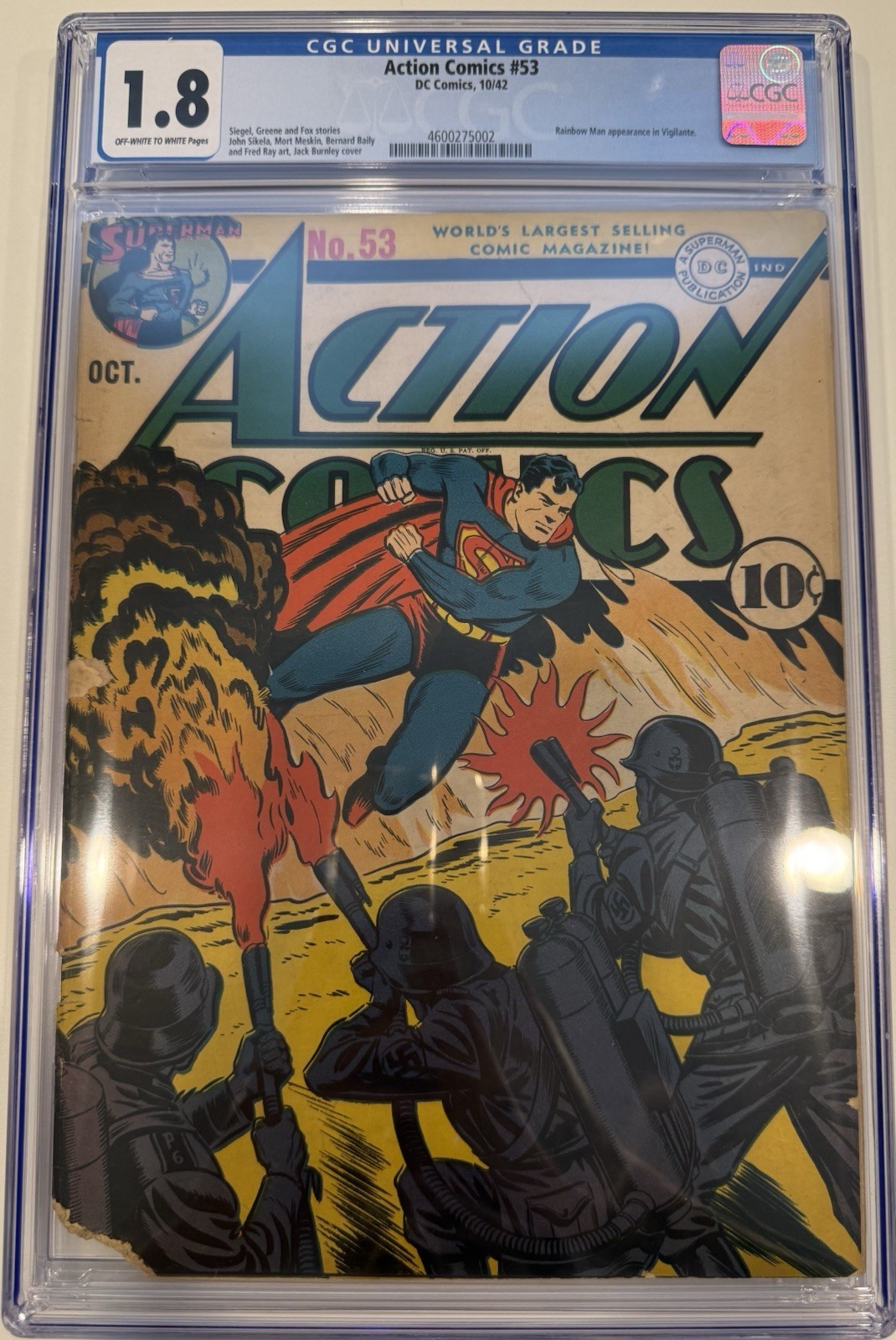Action Comics #53 - DC Comics - 1942 - CGC 1.8 - Golden Age Comics