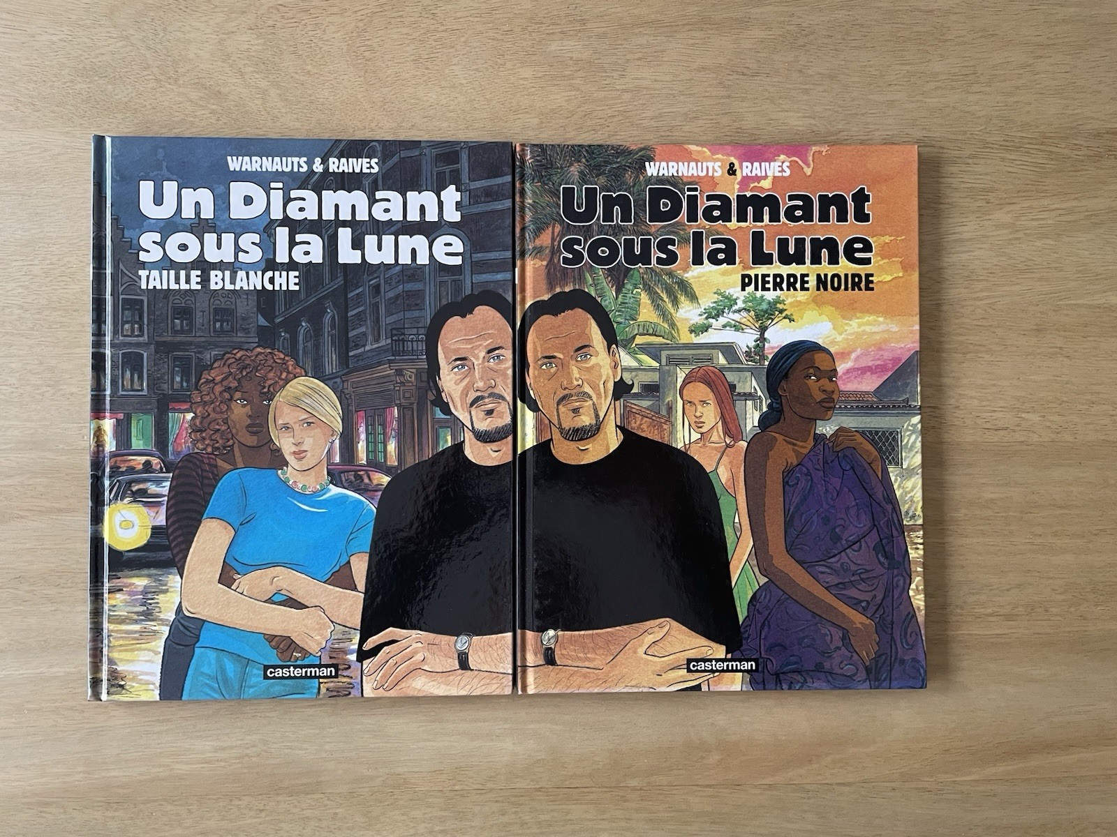 UN DIAMANT SOUS LA LUNE LOT 2 TOMES COMPLET WARNAUTS RAIVES CASTERMAN BD