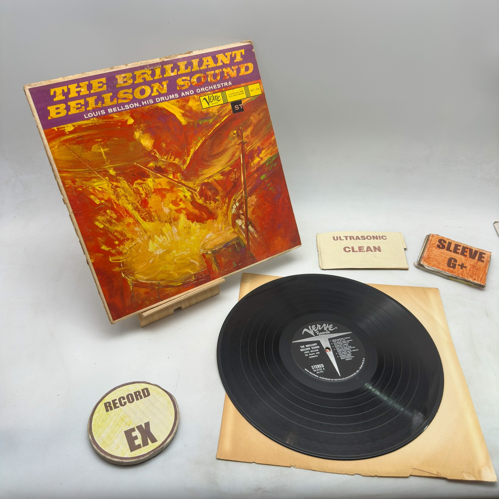 Louis Bellson - The Brilliant Bellson Sound EX/G+ 1960 Ultrasonic Clean Vinyl