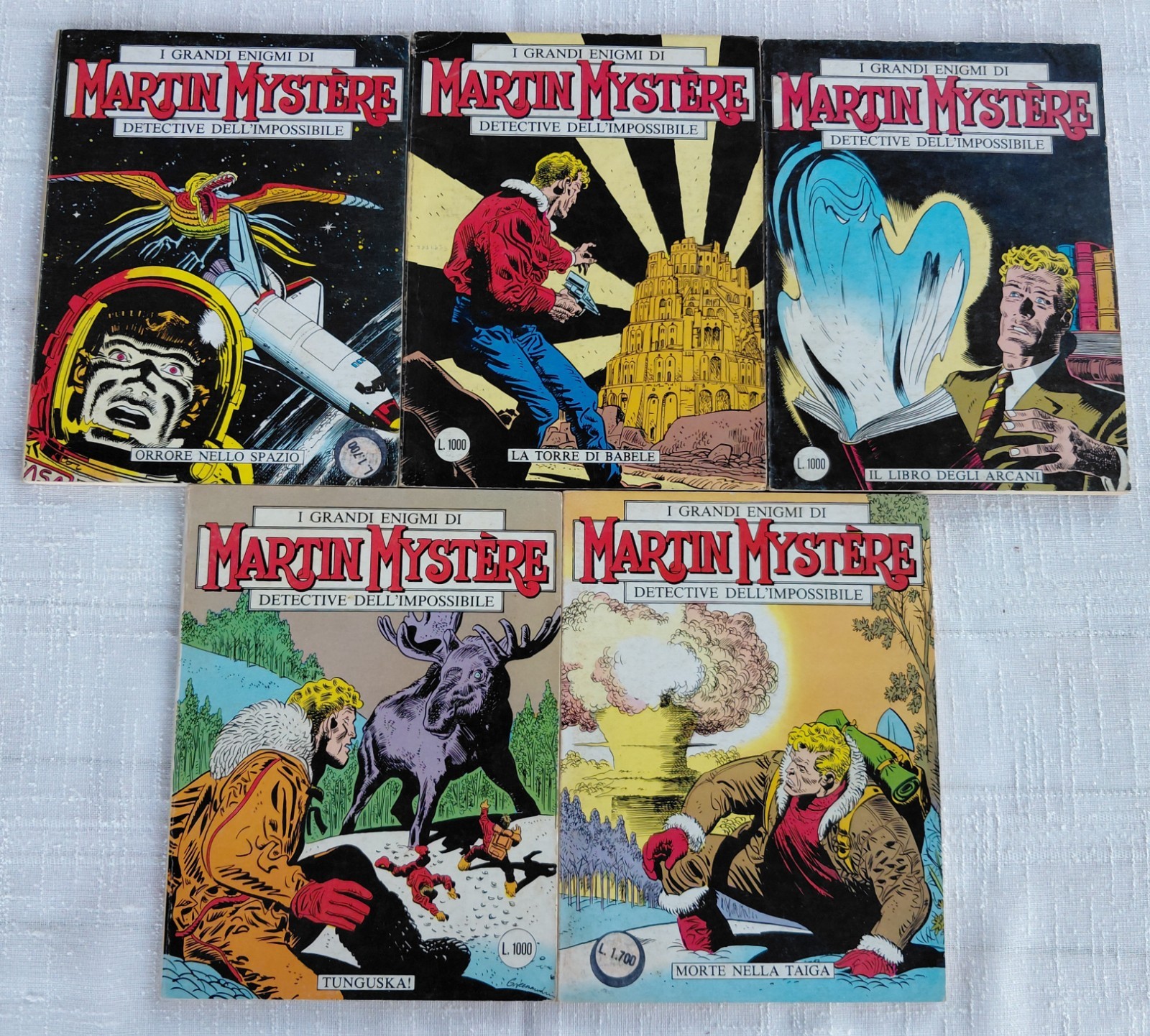 Lotto Martin Mystère dal n. 19 al 23 - Prime Edizioni Originali 1983/84