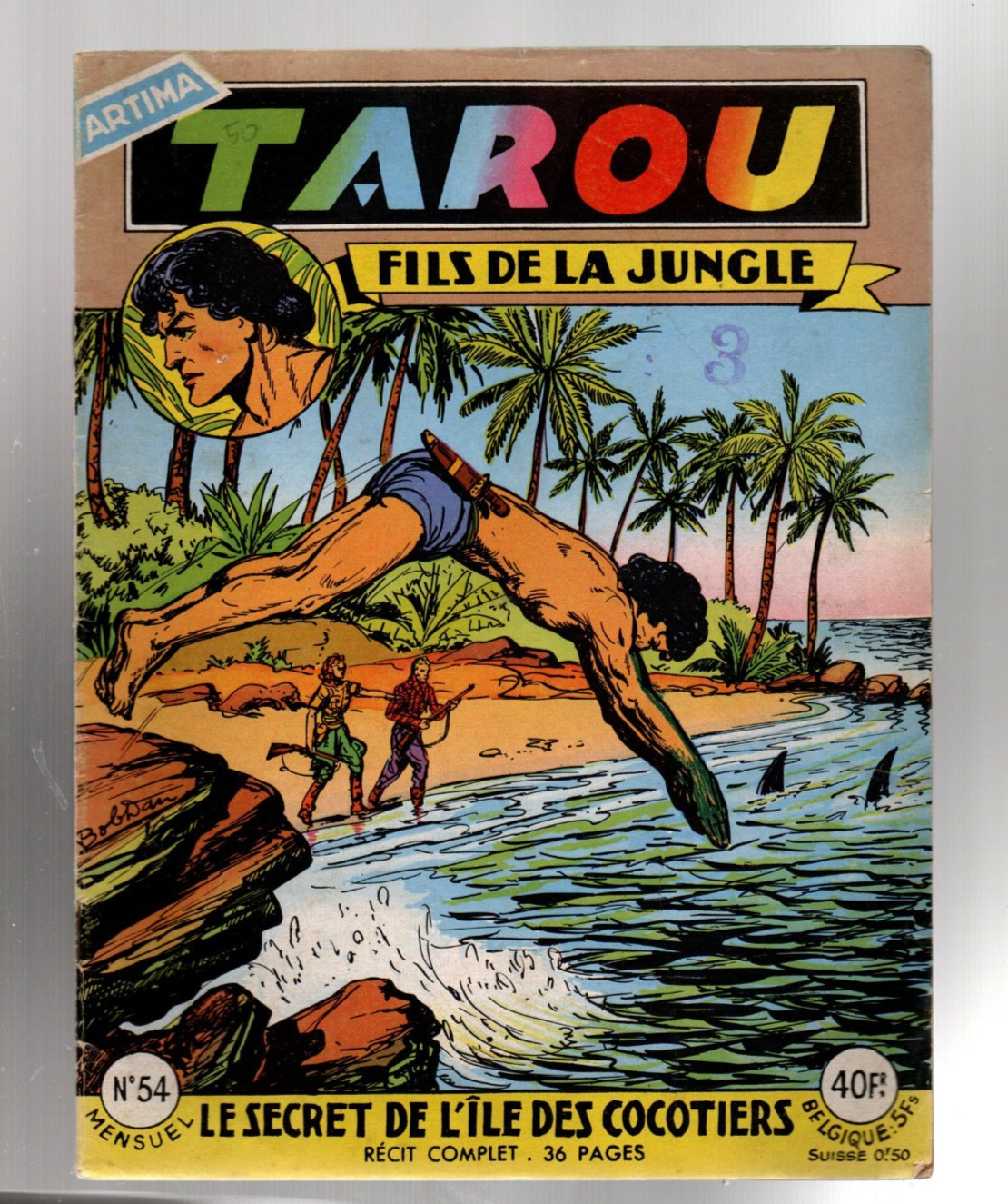 TAROU n°54. Récit complet. ARTIMA 1958. Dessins BOB DAN