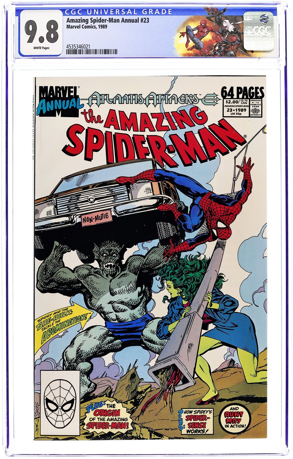 Amazing Spider-Man Annual #23D CGC 9.8 1989 4535346021