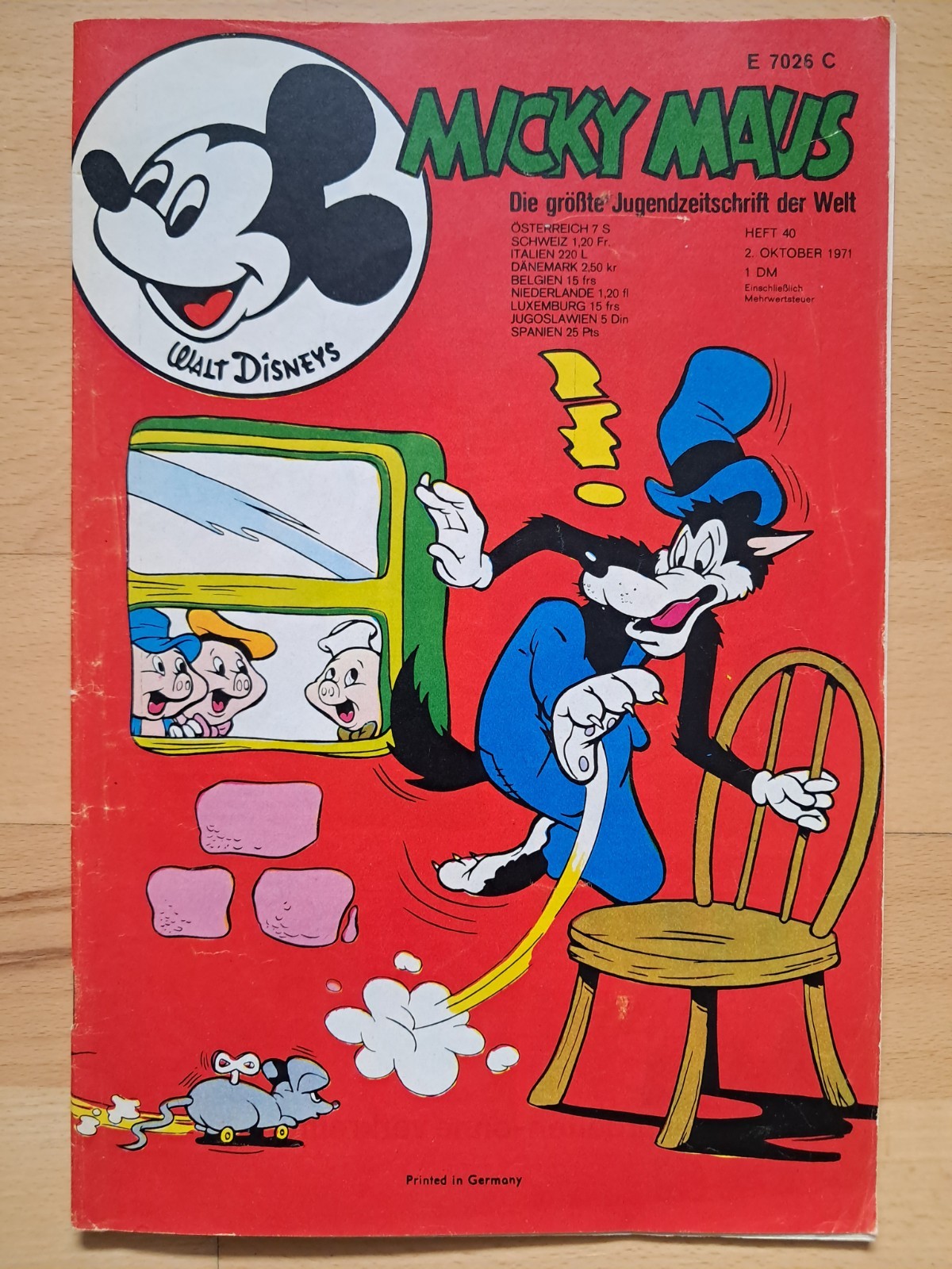Topolino n.40 del 2.10.1971 con giornale MMK, angolo da collezione, album Olimpiadi - Z1-2