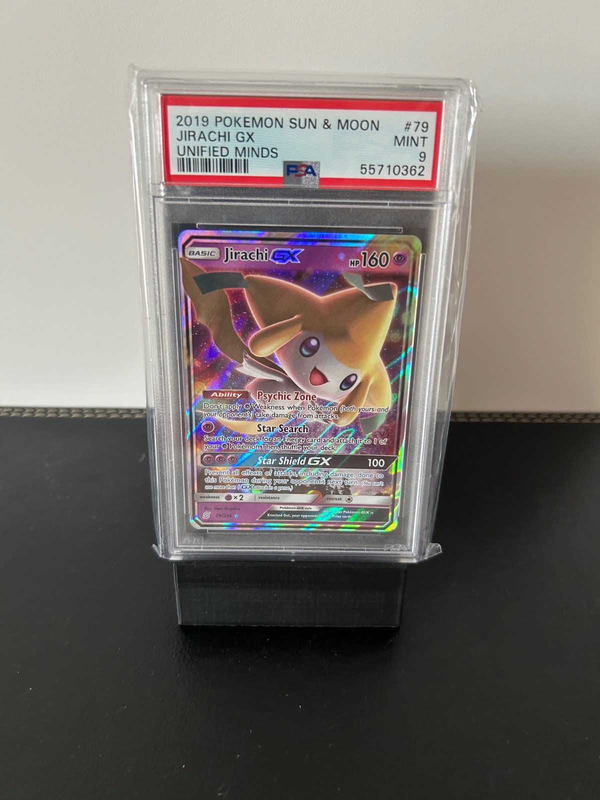 POKEMON SUN & MOON JIRACHI GX 79/236 PSA 9