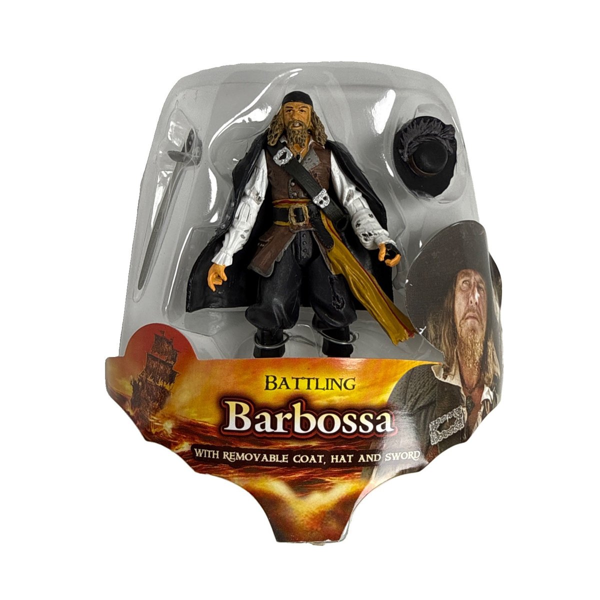 Pirati dei Caraibi Capitano BATTAGLIA BARBOSSA Figura 3,75 Zizzle Completo