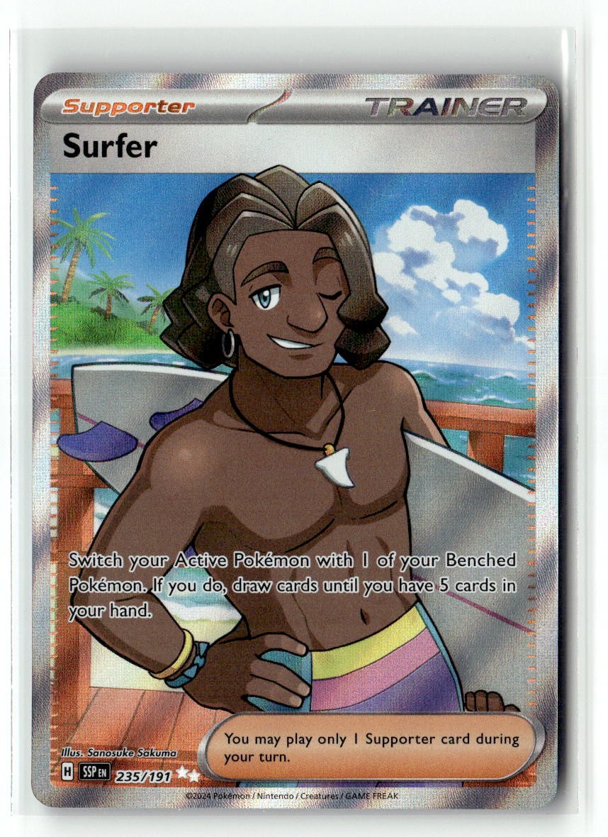 SURFER 235/191 UR POKEMON SURGING SPARKS HOLO QUASI NUOVO SANOSUKE SAKUMA