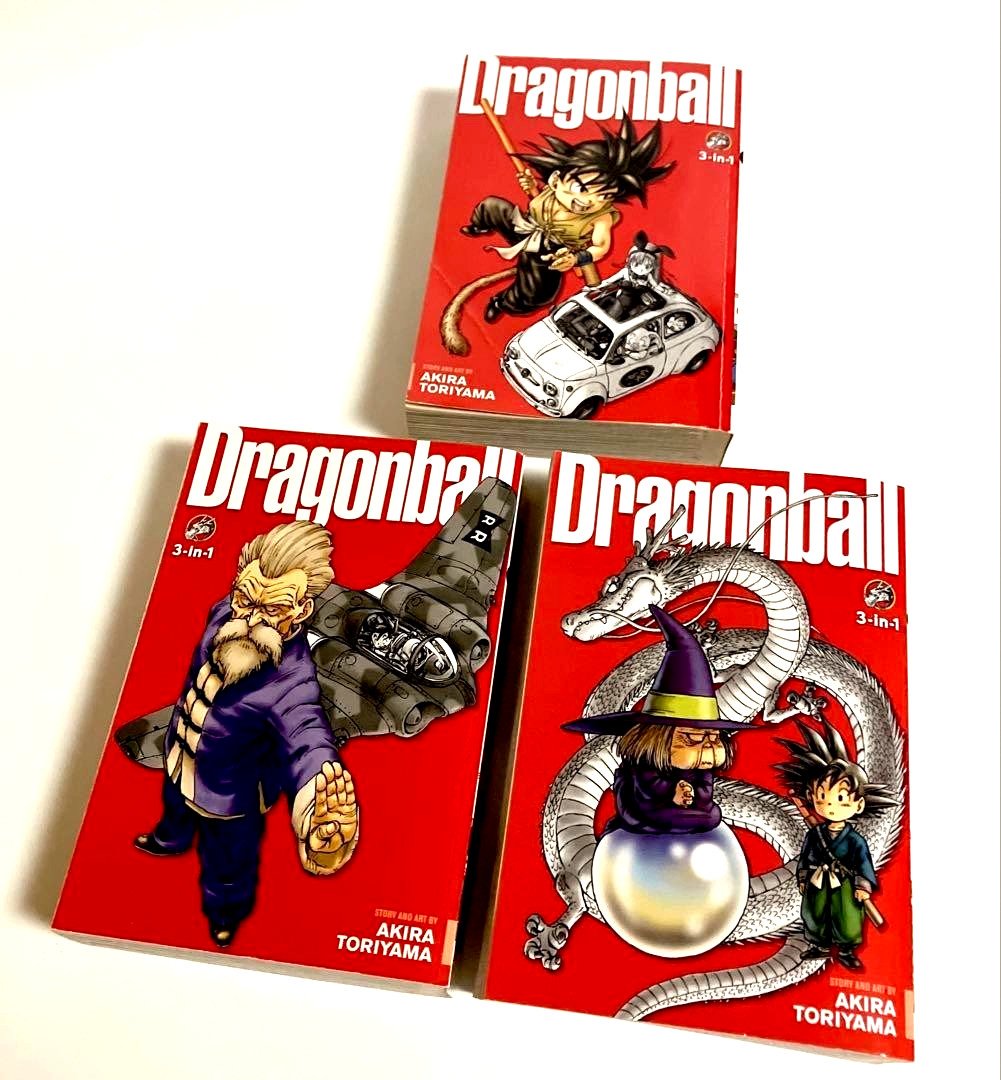 Dragon Ball 3 in 1 Vol 1 2 3 Libri 1 9 Akira Toriyama VIZ Manga Inglese